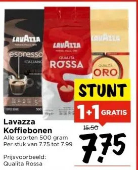 Vomar Voordeelmarkt Lavazza koffiebonen aanbieding