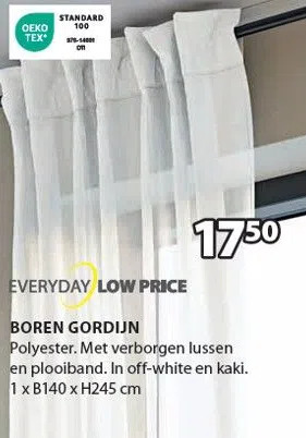 Jysk Everyday low price boren gordijn aanbieding