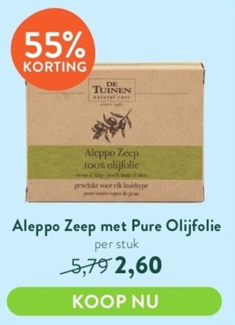 Holland & Barrett Aleppo Zeep met Pure Olijfolie aanbieding