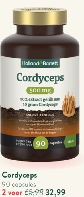 Holland & Barrett Cordyceps aanbieding