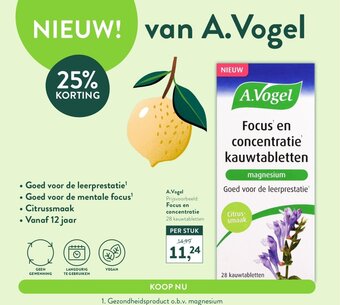 Holland & Barrett A.Vogel Focus en concentratie aanbieding