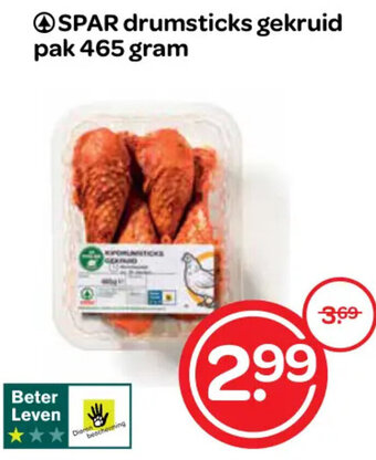 Spar SPAR drumsticks gekruid pak 465 gram aanbieding