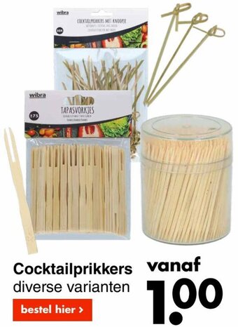 Wibra Cocktailprikkers aanbieding