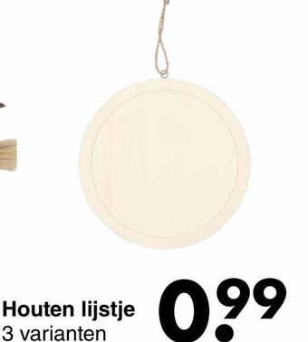 Wibra Houten lijstje 3 varianten aanbieding