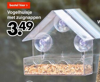 Wibra Vogelhuisje met zuignappen aanbieding