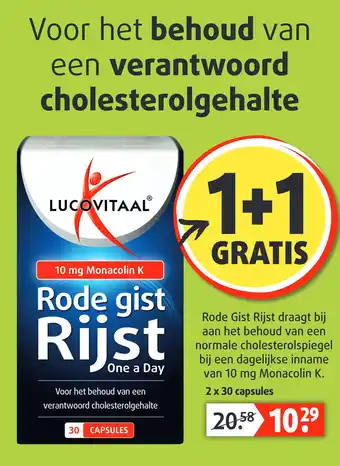 Lucovitaal Rode gist rijst one a day aanbieding