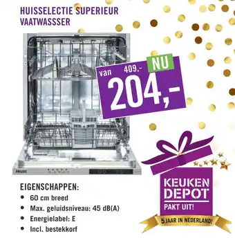 Keukendepot Huisselectie Superieur Vaatwassser aanbieding