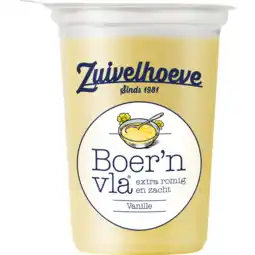 Jumbo Zuivelhoeve boer'n vla vanille 450g aanbieding