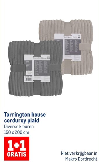 Makro Tarrington house corduroy plaid aanbieding