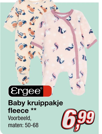 Kik Ergee baby kruippakje fleece aanbieding