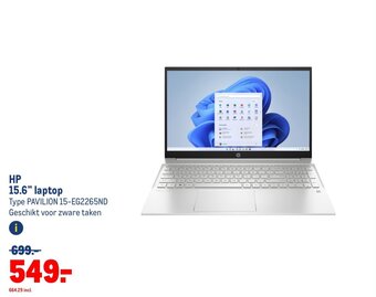 Makro HP 15.6" laptop aanbieding