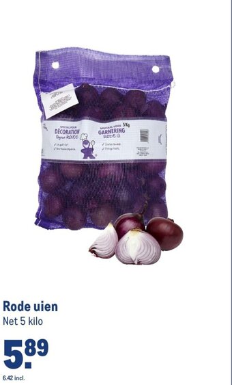 Makro Rode uien Net 5 kilo aanbieding