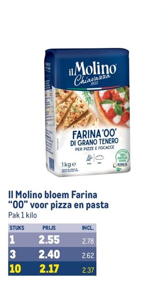 Makro Il Molino bloem Farina "00" voor pizza en pasta aanbieding