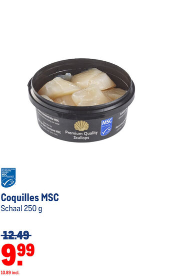 Makro Coquilles MSC 250g aanbieding