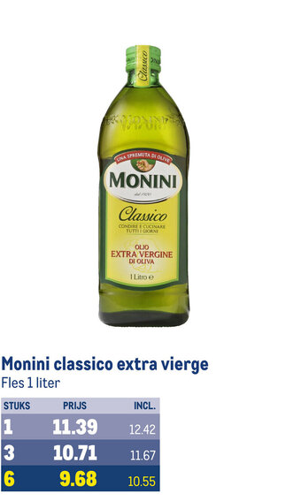 Makro Monini classico extra vierge Fles 1 liter aanbieding