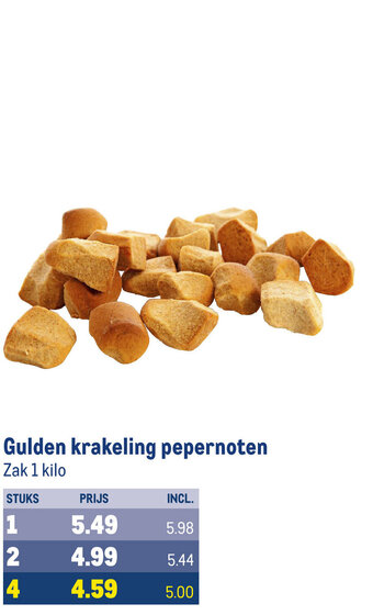 Makro Gulden krakeling pepernoten 1kilo aanbieding