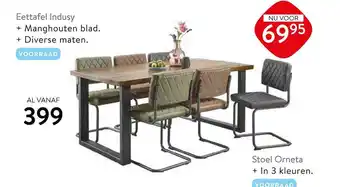 Profijt Meubel Eettafel indusy of stoel orneta aanbieding