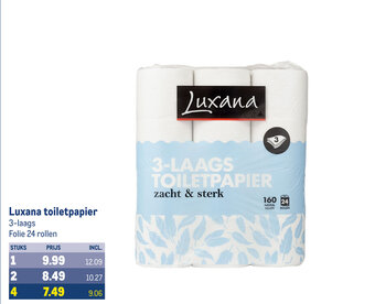 Makro Luxana toiletpapier aanbieding