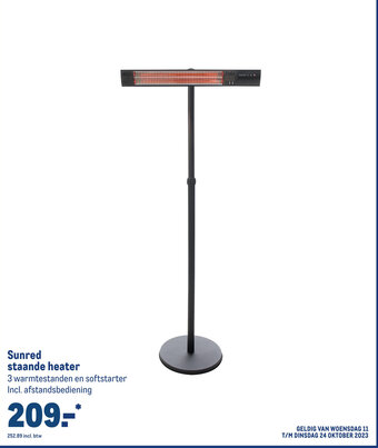 Makro Sunred staande heater aanbieding