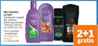 Albert Heijn Alle Andrelon em Axe aanbieding