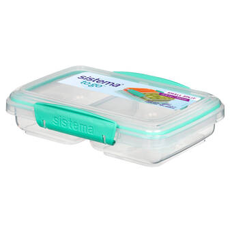 Blokker Sistema to go voorraaddoos met 2 compartimenten split minty teal 350ml (9 ass.) aanbieding