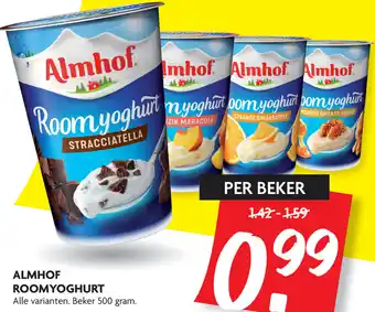 Dekamarkt Almhof Roomyoghurt 500g aanbieding