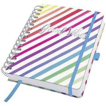 Conrad Sigel light rainbow vibes jn650 notitieblok met spiraalrug blanco wit, meerdere kleuren aantal paginas: 240 din a5 aanbieding