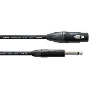 Conrad Cordial cpm 5 fp xlr adapterkabel [1x xlr-bus - 1x jackplug male 6,3 mm] 5.00 m zwart aanbieding