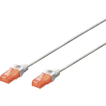 Conrad Digitus dk-1614-100/wh rj45 netwerkkabel, patchkabel cat 6 u/utp 10.00 m wit halogeenvrij, snagless 1 stuk(s) aanbieding