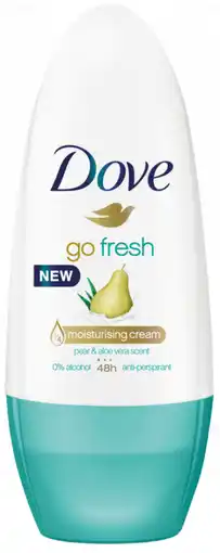 De Online Drogist Dove go fresh pear & aloë vera deodorant roller 50ml aanbieding