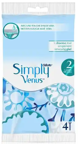 De Online Drogist Gillette simply venus 2 wegwerpscheermesjes 4st aanbieding