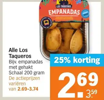 Albert Heijn Alle Los Taqueros 200g aanbieding