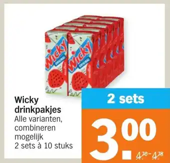 Albert Heijn Wicky drinkpakjes aanbieding