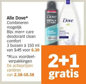 Albert Heijn Alle Dove 150ml aanbieding