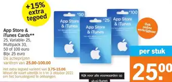Albert Heijn App Store & iTunes Cards aanbieding