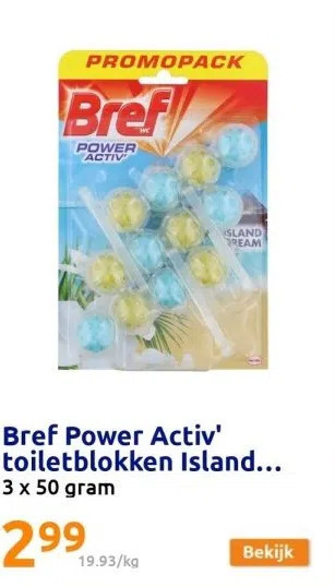 Action Bref power activ' toiletblokken island dream aanbieding