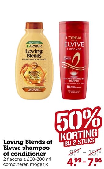 Coop Loving Blends of Elvive shampoo of conditioner aanbieding