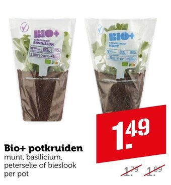 Coop Bio+ potkruiden aanbieding