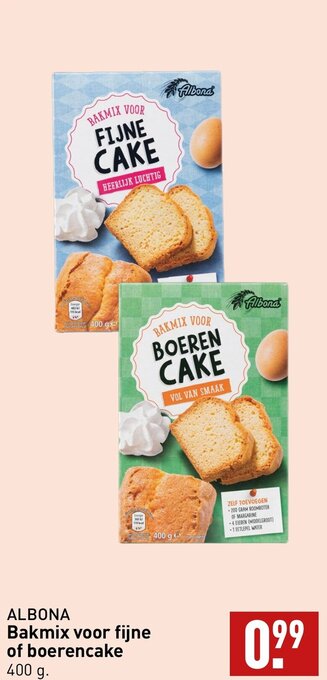 ALDI ALBONA Bakmix voor fijne of boerencake 400 g aanbieding