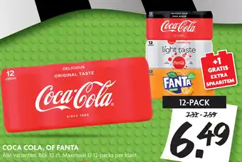 Dekamarkt Coca-Cola of Fanta  12*330ml aanbieding