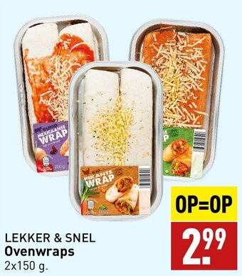 ALDI LEKKER & SNEL Ovenwraps 2x150 g. aanbieding