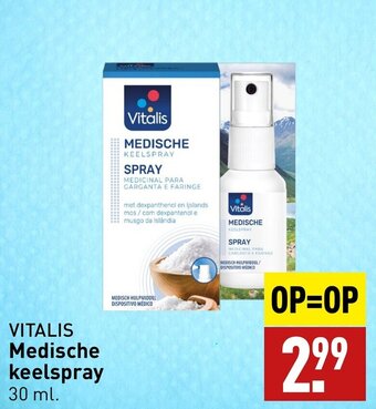 ALDI VITALIS Medische keelspray 30 ml. aanbieding