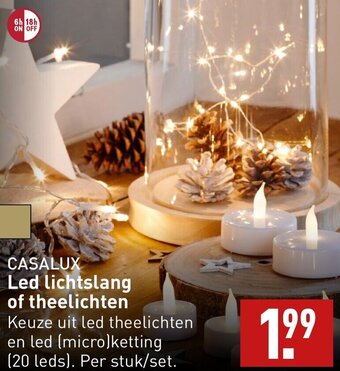 ALDI CASALUX Led lichtslang of theelichten aanbieding