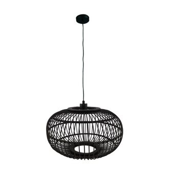 fonQ Dknc - hanglamp - bamboe - 46x46x28cm - zwart aanbieding