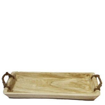 fonQ Dknc - dienblad - paulownia hout - 78x32x8cm - beige aanbieding