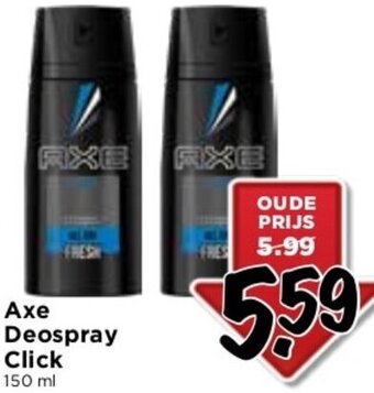 Vomar Voordeelmarkt Axe Deospray Click 150 ml aanbieding