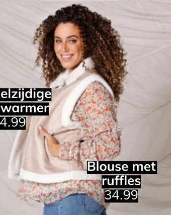 MS Mode Blouse met ruffles aanbieding