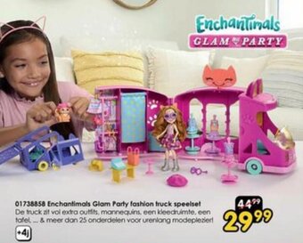 ToyChamp 01738858 Enchantimals Glam Party fashion truck speelset aanbieding