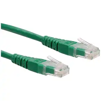 Conrad Roline 21.15.1563 rj45 netwerkkabel, patchkabel cat 6 u/utp 5.00 m groen onafgeschermd 1 stuk(s) aanbieding