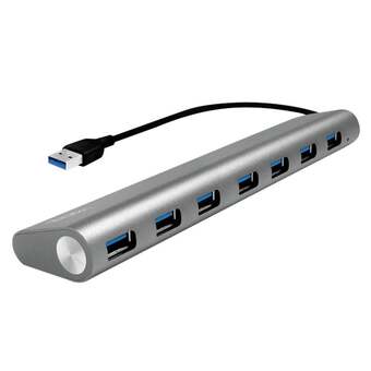 Conrad Logilink ua0308 usb 3.2 gen 1-hub 7 poorten grijs aanbieding